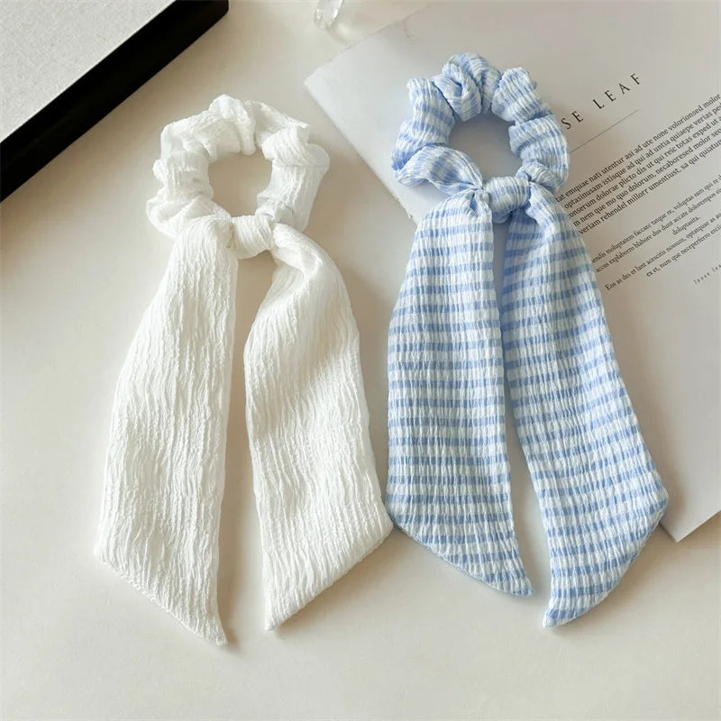 Ladies' Hair Scrunchies Pack - Elegant Ribbon & High Elastic Hair Bands