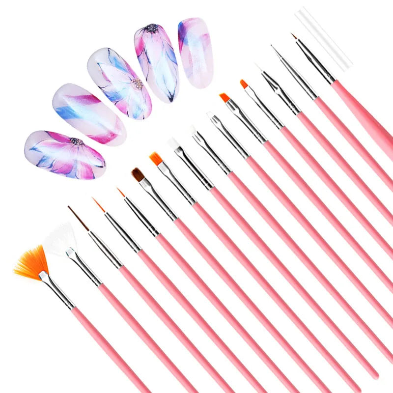 Nail Art Brush Set with Dotting and Detailing Tools for Professional and Home Use