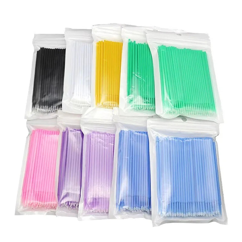Disposable MicroBrush Eyelash Extension Micro Brush Set - Individual Lash Removal Swabs