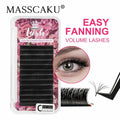 False Eyelashes Volume Fanning Bloom Faux Mink Individual Lashes