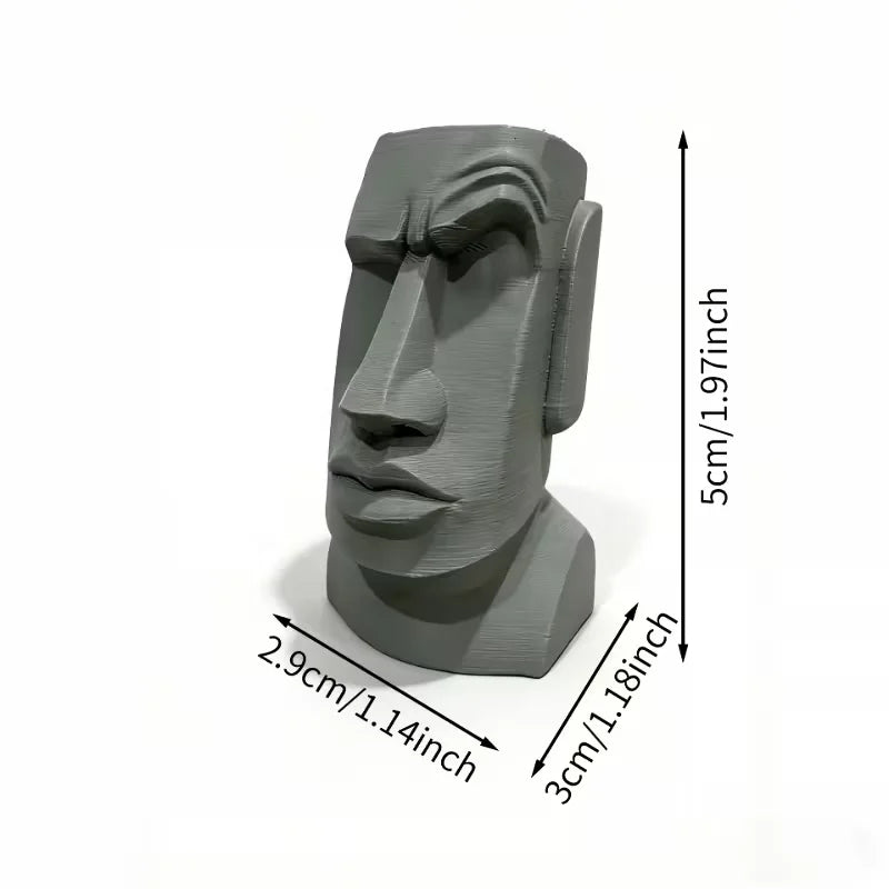 Eyebrow Raising Moai Statue - Easter Island Avatar Desktop Decor Ornament