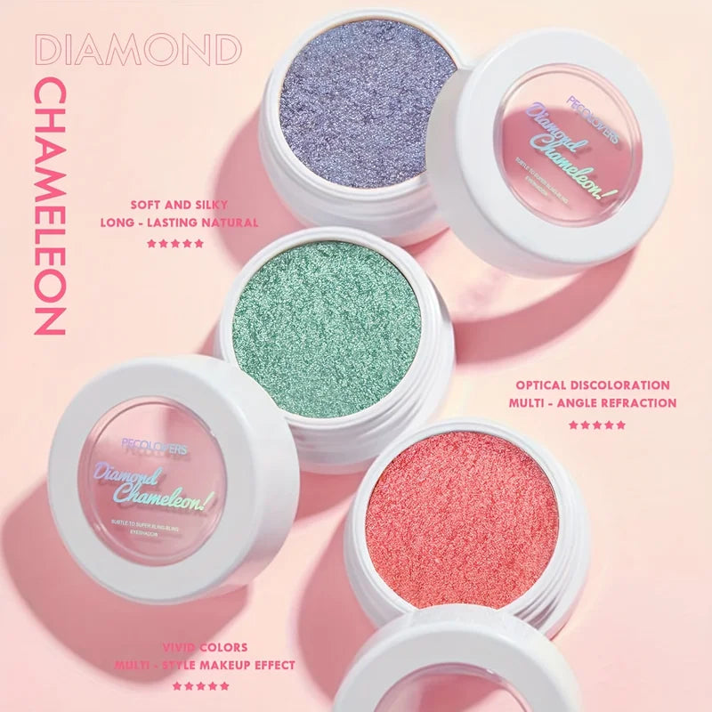 3-Color Eyeshadow Cream Set - Soft Pink, Rich Purple, Fresh Green, Luxurious Texture