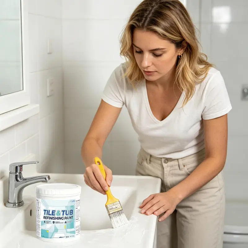 500g Waterproof Semi-Gloss Tile Paint for Bathroom & Kitchen Renovation