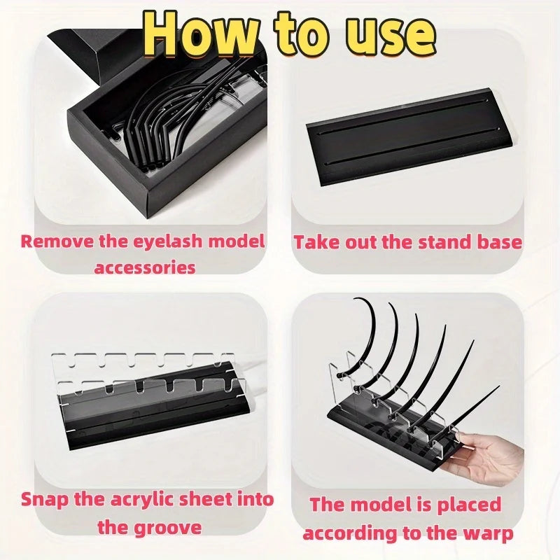 9-Pack Eyelash Extension Display Stands for Salon & Makeup Training