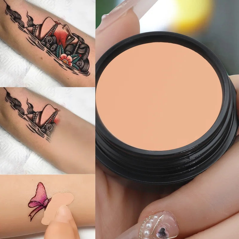 Waterproof Full Coverage Tattoo and Scar Concealer for All Skin Tones - Natural Finish Foundation