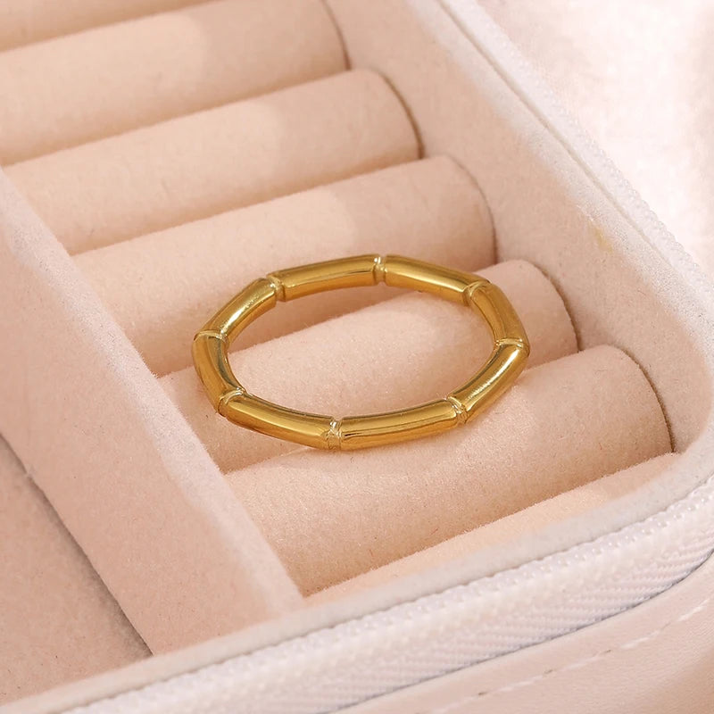 Stackable Zircon Ring Set for Women - Stainless Steel Jewelry Gifts