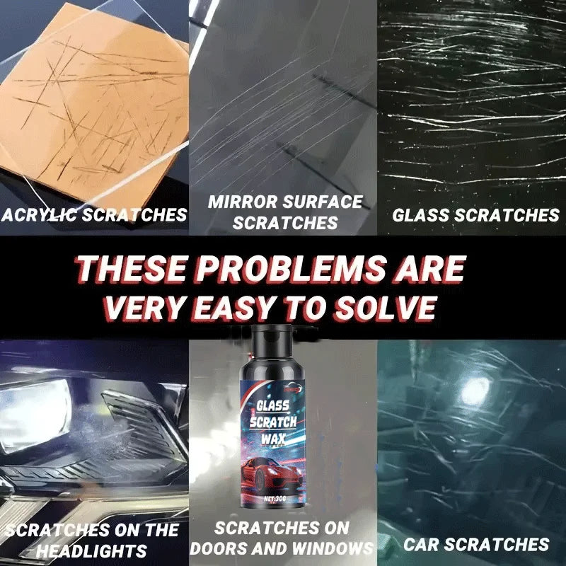 Glass Scratch Repair Wax - Residue-Free Car Window Scratch Remover & Protective Coating