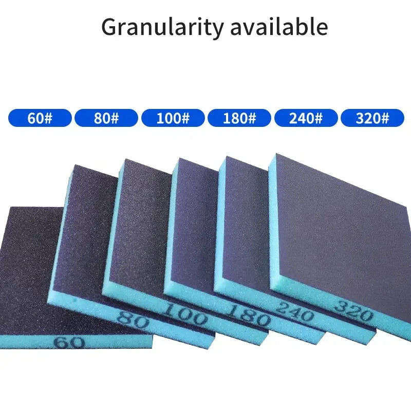 Sanding Sponges 6-Piece Set 60-320 Grit Washable Reusable Wet Dry Abrasive Blocks for Metal Wood Polishing