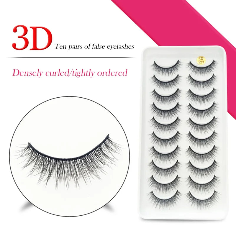 Reusable Self-Adhesive 3D Fluffy False Eyelashes Set - No Glue Needed, Multiple Styles