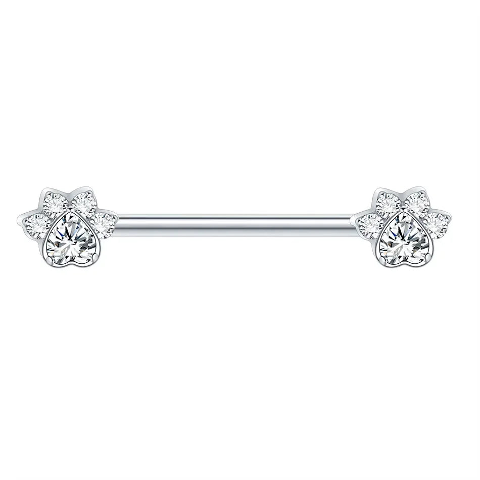 G23 Titanium Nipple Barbell Piercing Ring - Internally Threaded Body Jewelry