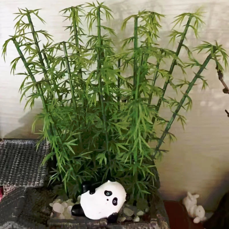 Mini Model Bamboo Tree Set for Micro Landscape DIY Crafting and Home Decor - 20 Pieces