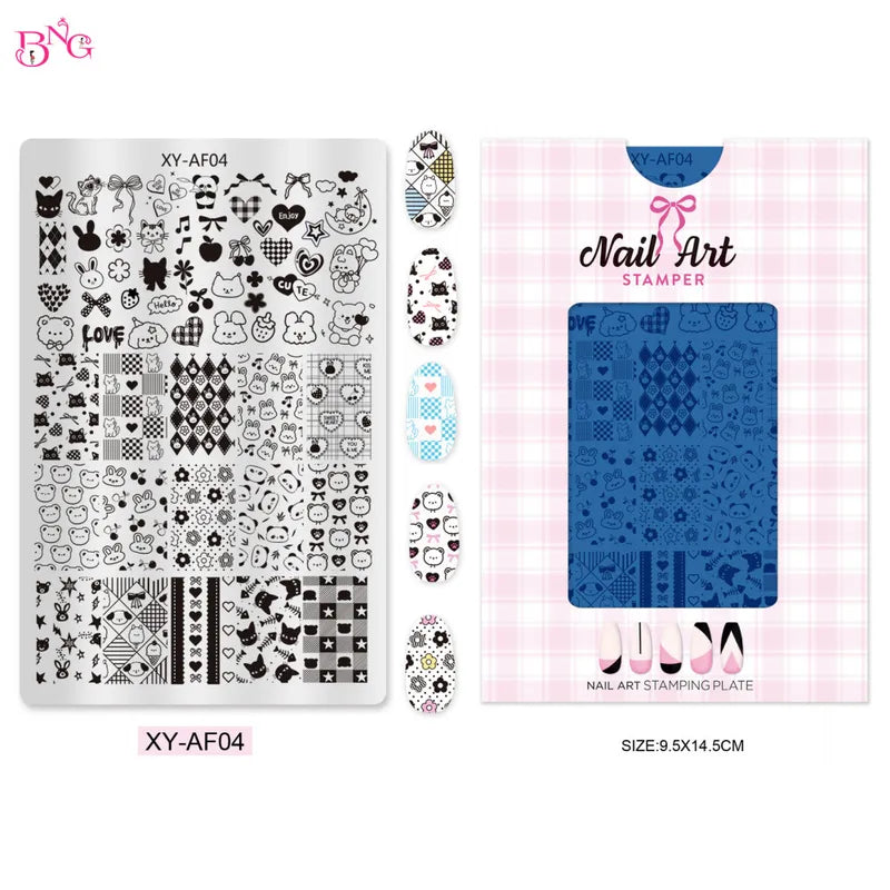 Nail Stamping Plate Love Animals Star for Nail Art & Manicure Designs