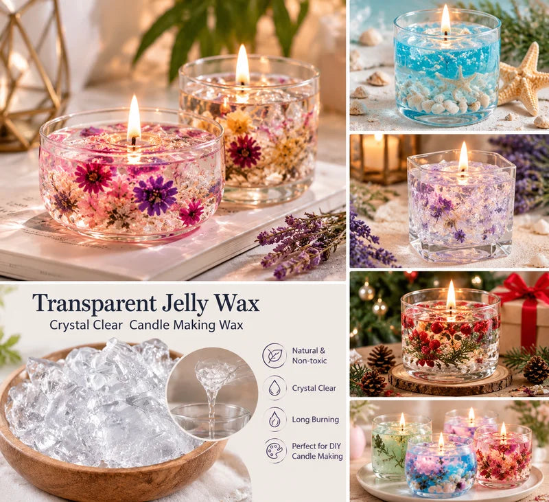 Transparent Gel Wax for Candle Making DIY Supplies 50g-500g