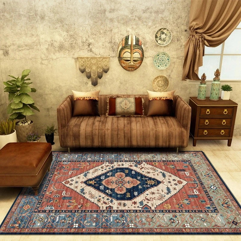 Moroccan Style Plush Rug - Home Decor Lounge Carpet for Living Room & Bedroom