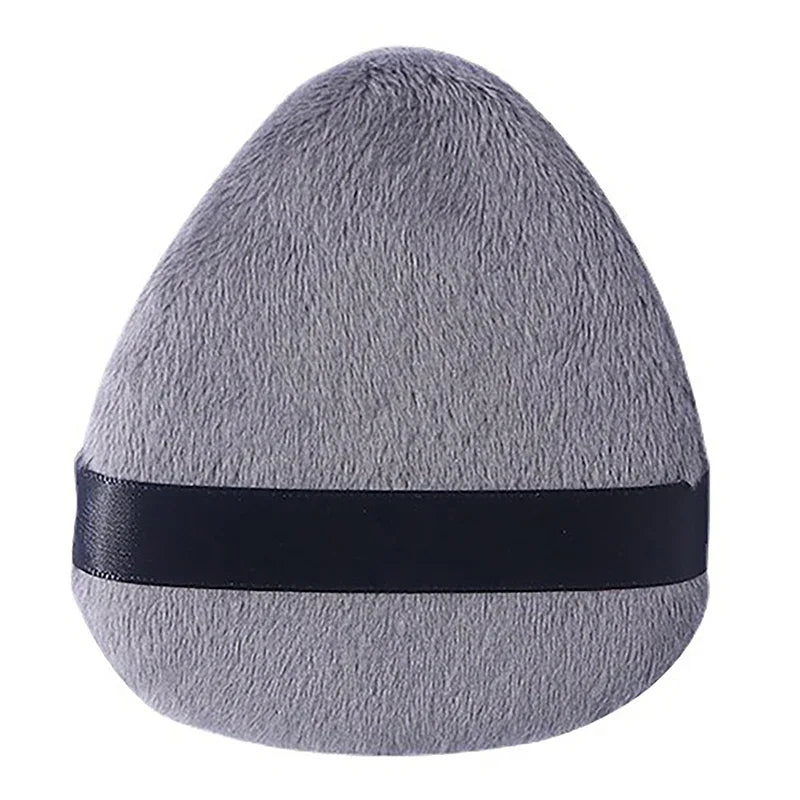 Large Velvet Powder Puff for Loose & Setting Makeup - Triangle Pointed Cosmetic Sponge