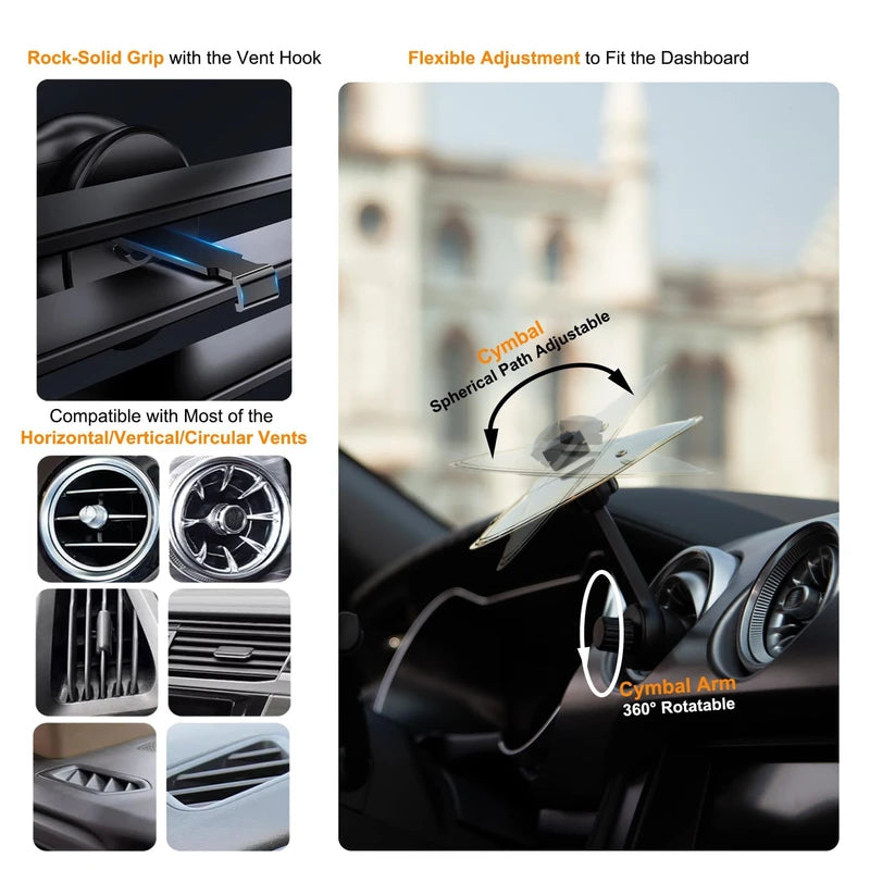 Car Vent Cymbal Drumming Toy - Universal Mini Percussion Accessory for Automotive Interior