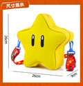 Super Mario Yellow Big Eye Star Backpack for Kids Girls Crossbody Anime Bag