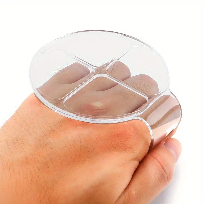 Hand Makeup Mixing Palette - Clear Hand-Held Foundation & Nail Art Palette
