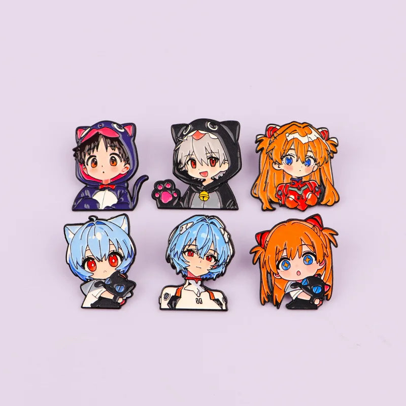Cute Cartoon Boys Girls Enamel Pins Brooches for Backpack Clothing Accessories