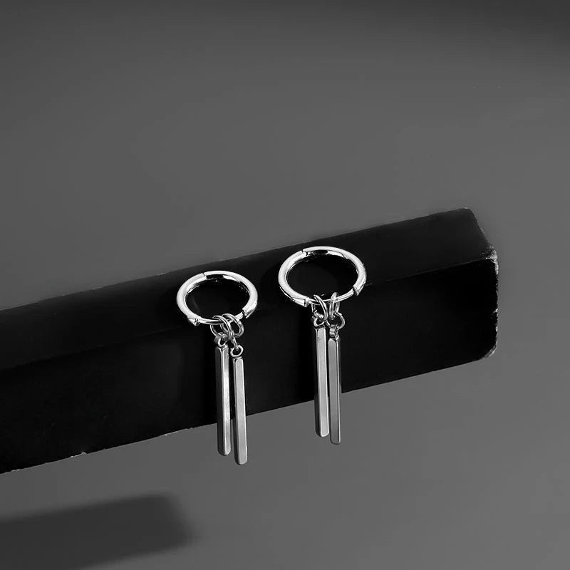 Long Pendant Earrings Men Women Square Stick Statement Jewelry - Trendy Fashion