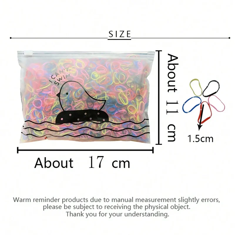 1000 Pcs Children's Elastic Hair Bands No Harm to Hair Hair Accessories