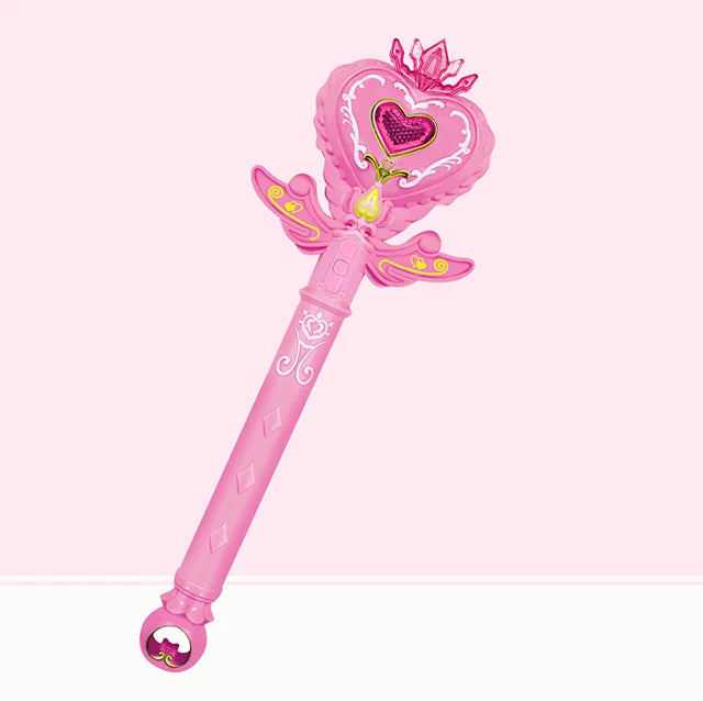 Glowing Princess Snow Wand Toy for Fairy Girls with Snowflake Light and Sound - Christmas Halloween Kids Cosplay