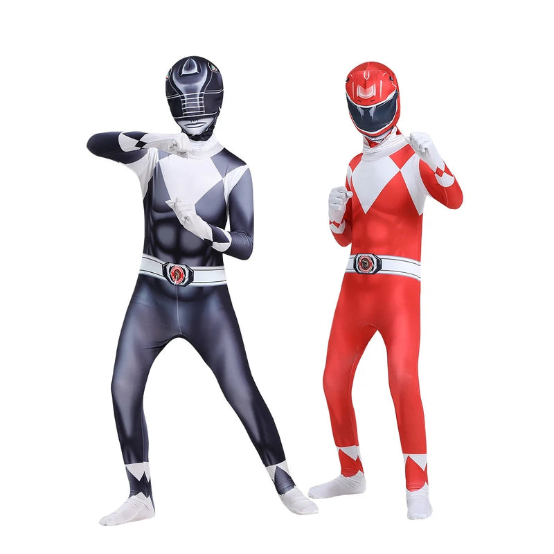 Superhero Cosplay Costume Jumpsuit Mask Set for Halloween & Parties
