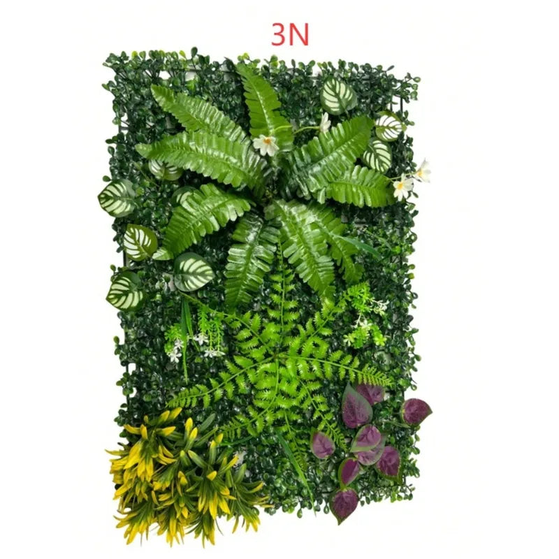 Artificial Green Wall Panels Faux Jungle Grass Decor for Garden & Outdoor Spaces