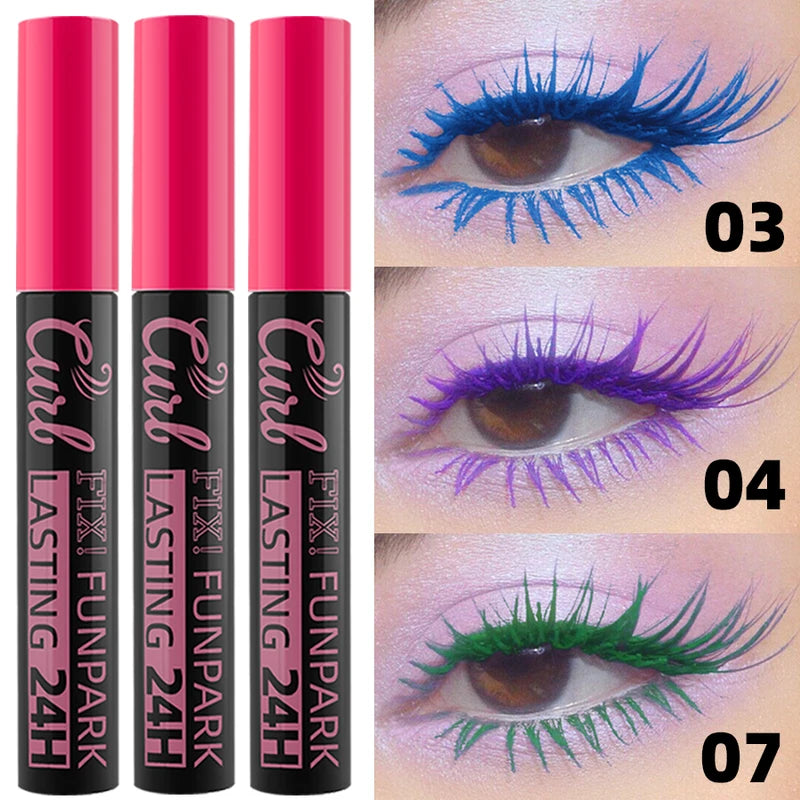 Waterproof Colorful 3D Eye Mascara Set - Long Lasting Lash Extension for Women