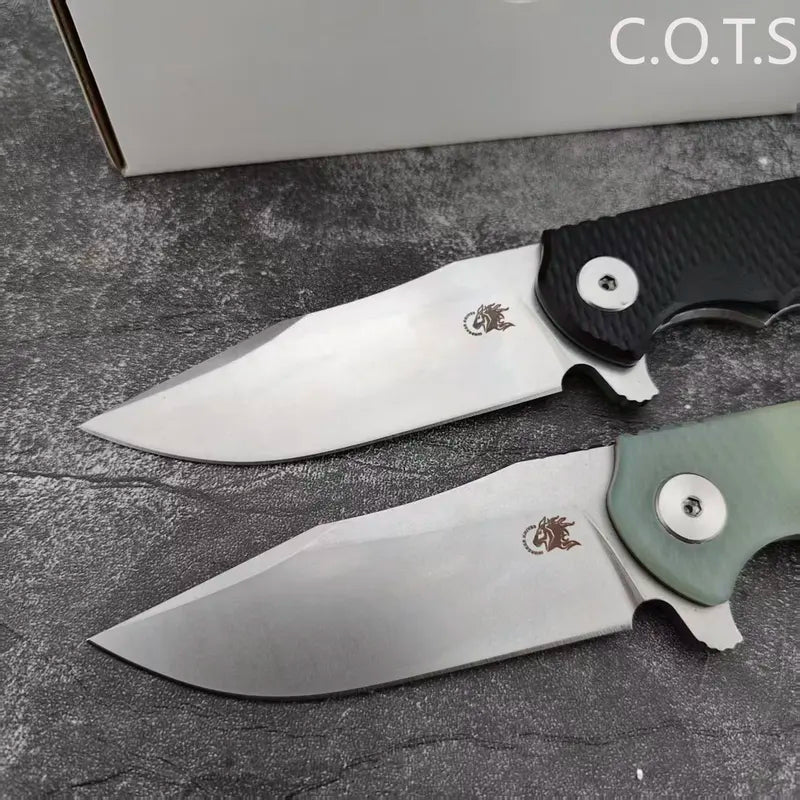 Outdoor Survival Folding Knife with G10 Handle and D2 Steel Blade