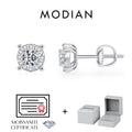 D Color Moissanite Stud Earrings 3.5mm Lab Created Diamond Silver Bridal Jewelry