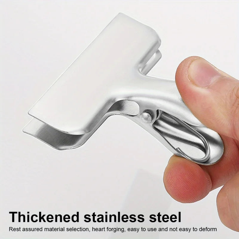 Heavy Duty Stainless Steel Bag Clips - Food Sealing Clamps for Kitchen & Office