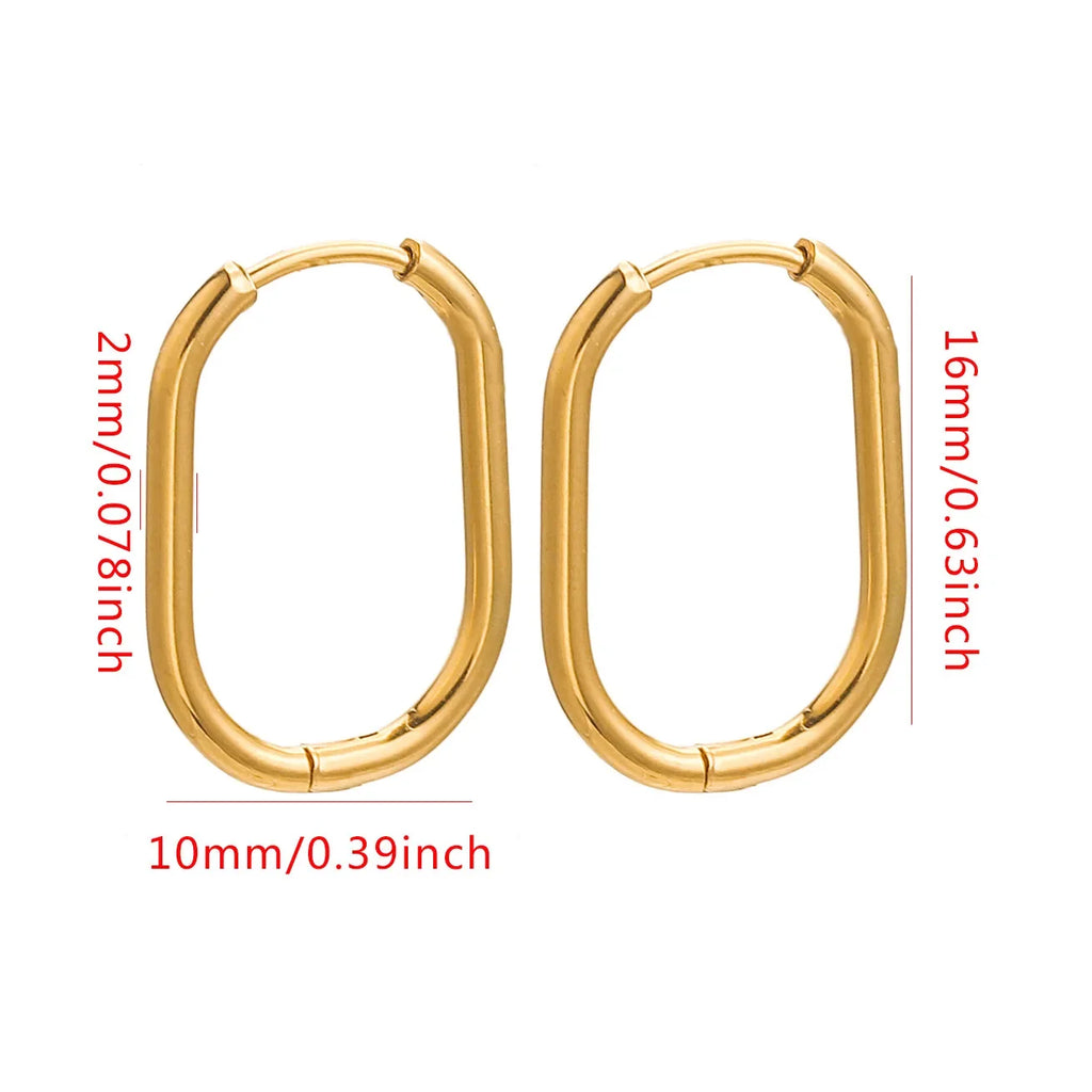 6PCS Stainless Steel Rectangle Earrings Ear Hooks Jewelry Findings for DIY Components