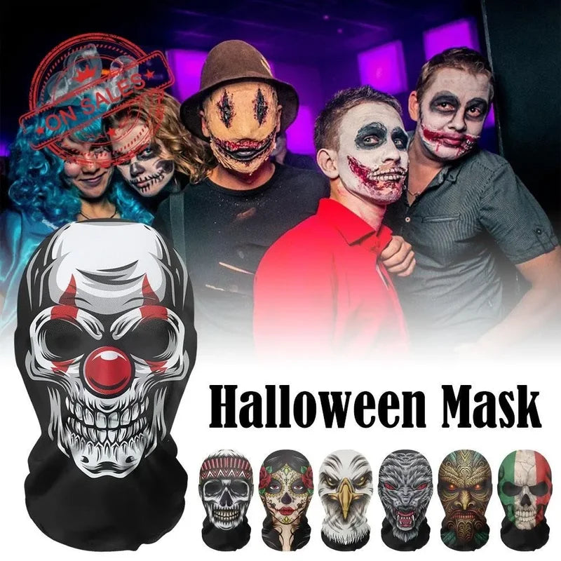 Full Face Mask for Role-Playing and Costume Parties - Elastic Mesh Halloween Dance Headwear