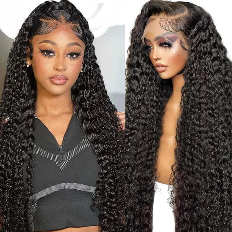 Deep Wave 13x4/6 Lace Frontal Human Hair Wig 200 Density Water Curly for Women