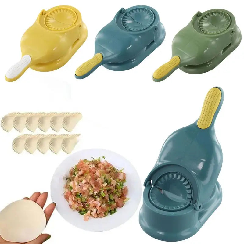 2-in-1 Dumpling Maker Kit - Dough Wrapper Presser for Ravioli & Empanadas