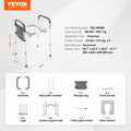 Adjustable Raised Toilet Seat 7-Position Height Support 350lbs Capacity