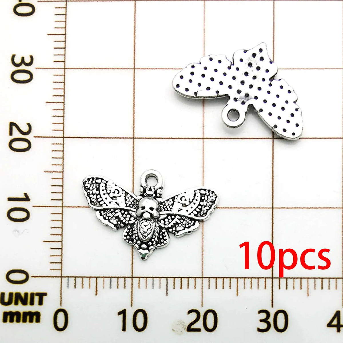 10/12pcs Hollow Moth Butterfly Charms for Jewelry Making DIY Accessories
