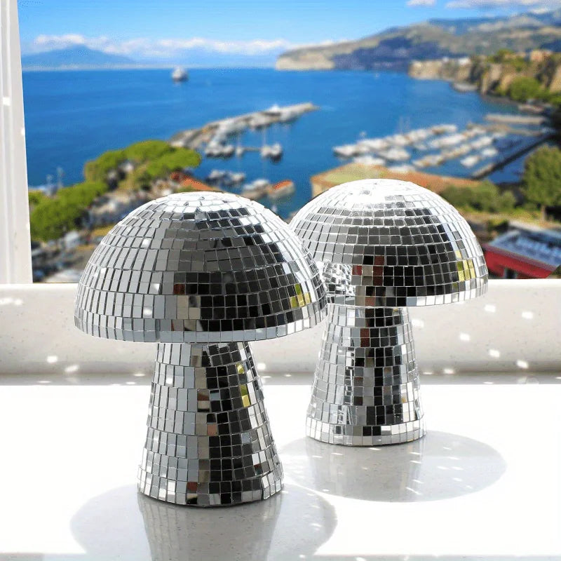 Reflective Mushroom Disco Ball Ornament for Bar Decoration - Cozy Life Home