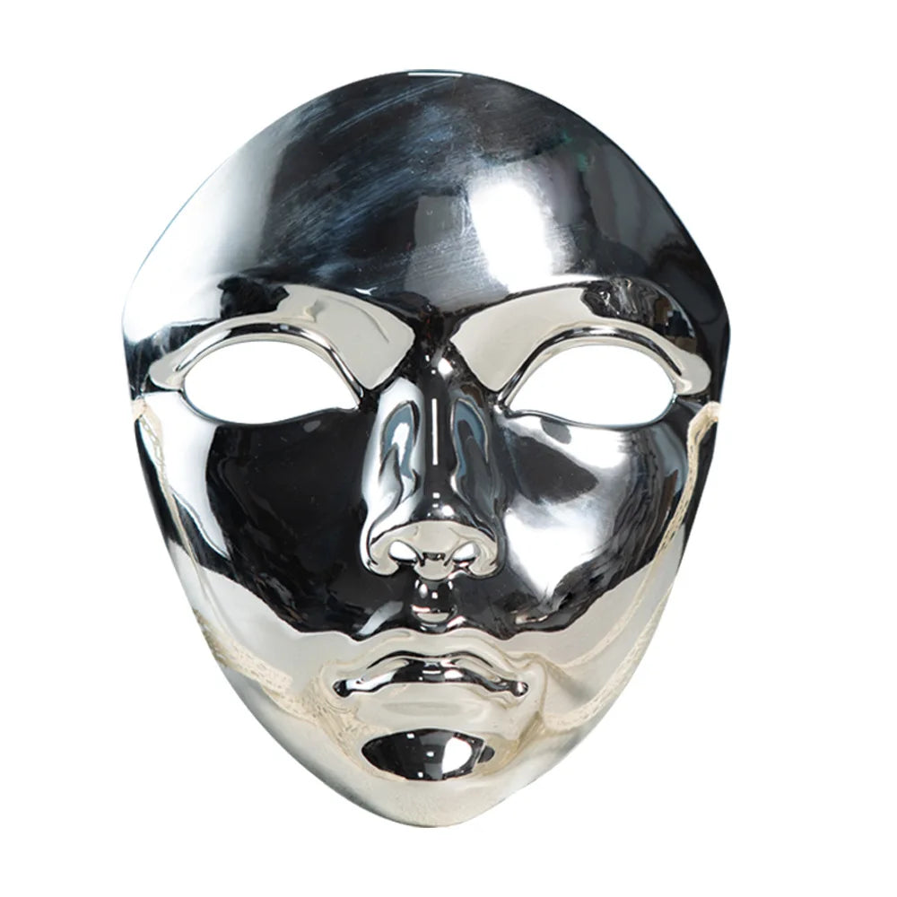 Full Face Metallic Masquerade Mask for Women & Men Halloween Cosplay Accessories