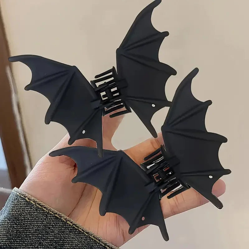Halloween Bat Hair Clip - Punk Style Metal Hairpin for Party & Costume