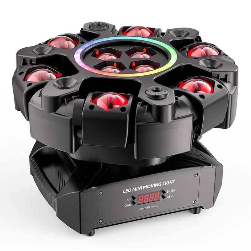 150W RGBW Moving Head Stage Light with Honeycomb Beam & Strobe Effects for DJ Parties