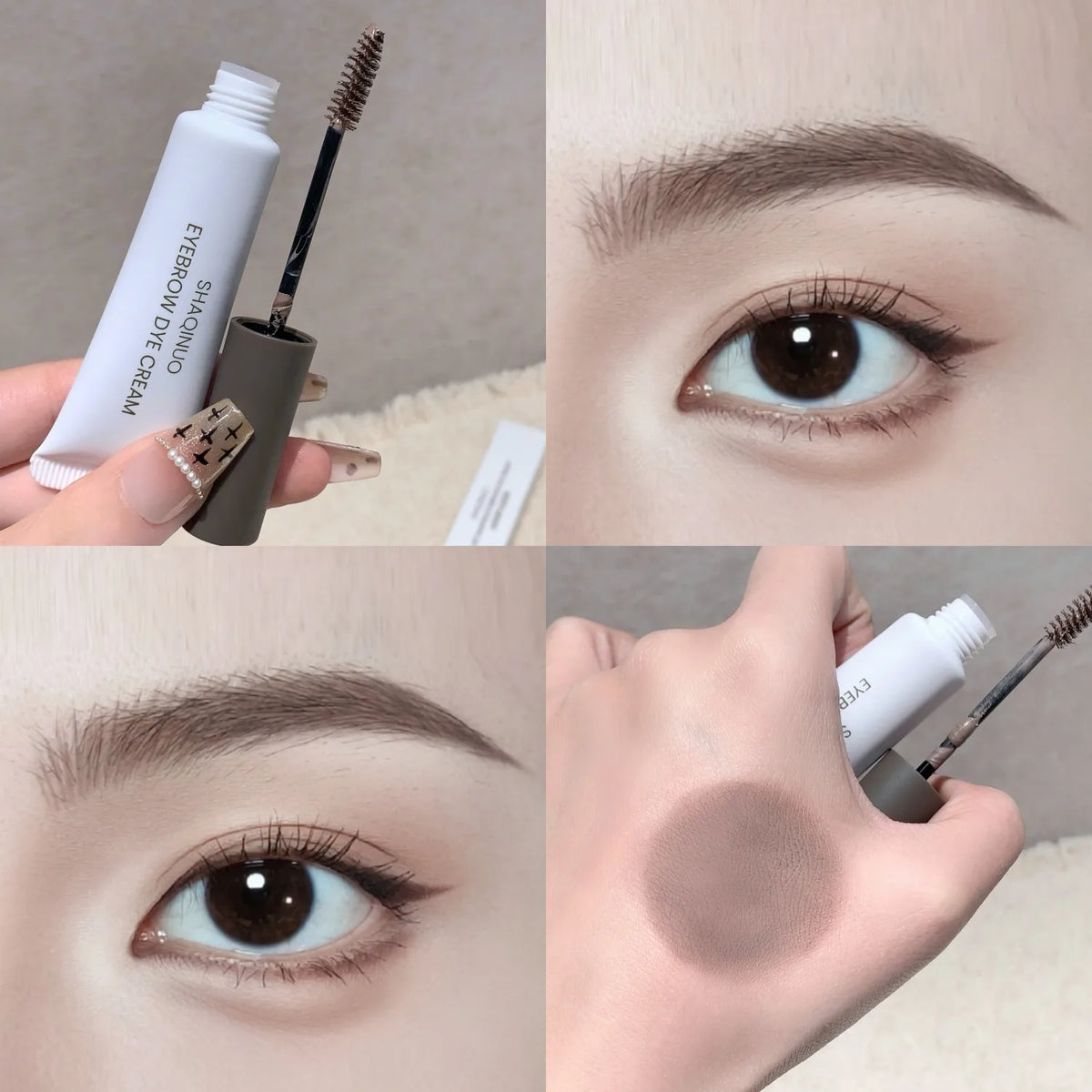 Natural Eyebrow Dye Gel Tint Mascara Long Lasting Quick Dry Brow Tattoo Cream
