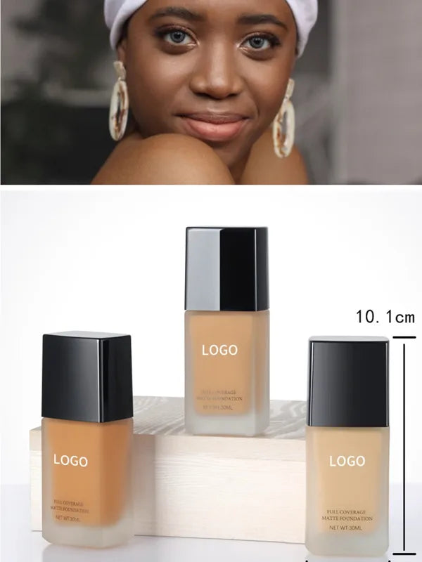 Liquid Foundation Bottle - Long Lasting Full Coverage Makeup with Custom Logo