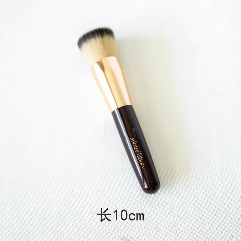 Makeup Brush Set with Mirror - Soft Fiber Face & Eye Brushes for Foundation and Blush