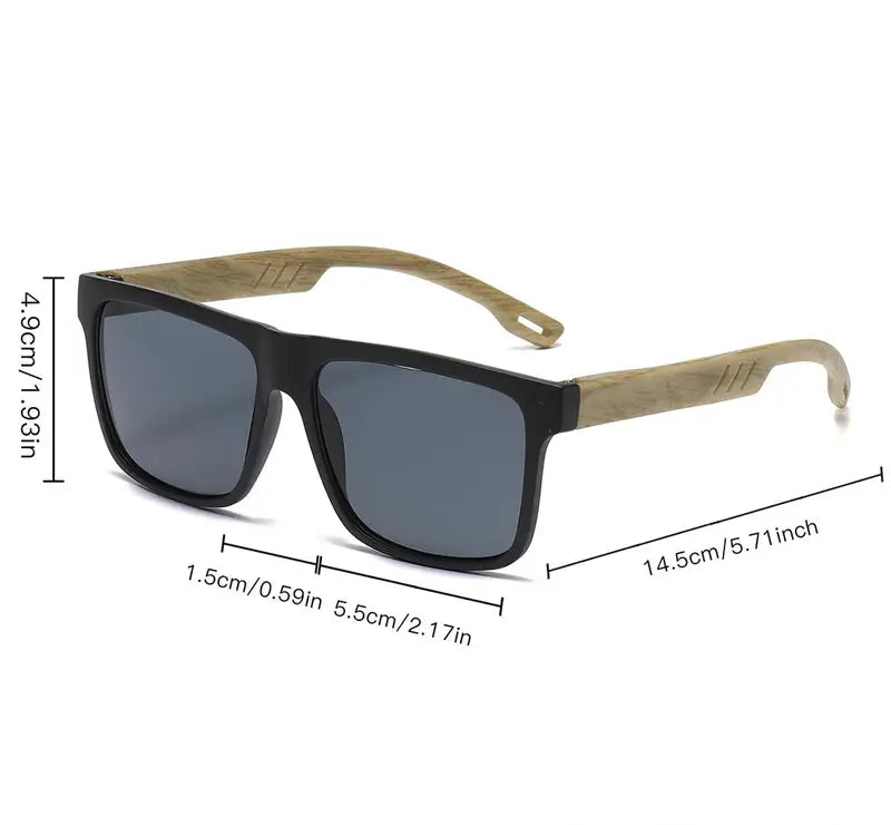 Retro Square Polarized Sunglasses for Men & Women Outdoor Travel Driving