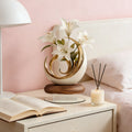 Elegant Flower Curve Acrylic Desktop Decoration for Home & Office - 2D Plan