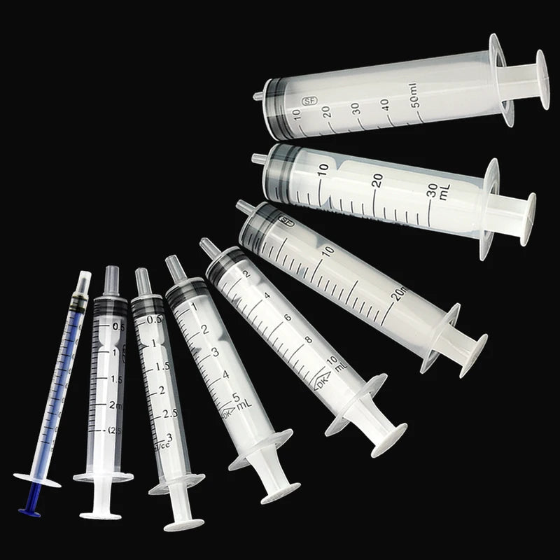 Disposable Plastic Syringe Set for Kitchen Cooking 100 pcs - Multiple Sizes
