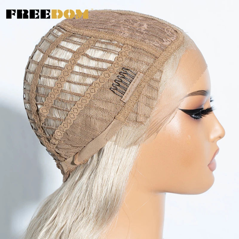 Heat Resistant Synthetic Lace Front Wigs for Women - 30 Inch Wavy Ombre Blonde & Ginger Highlights