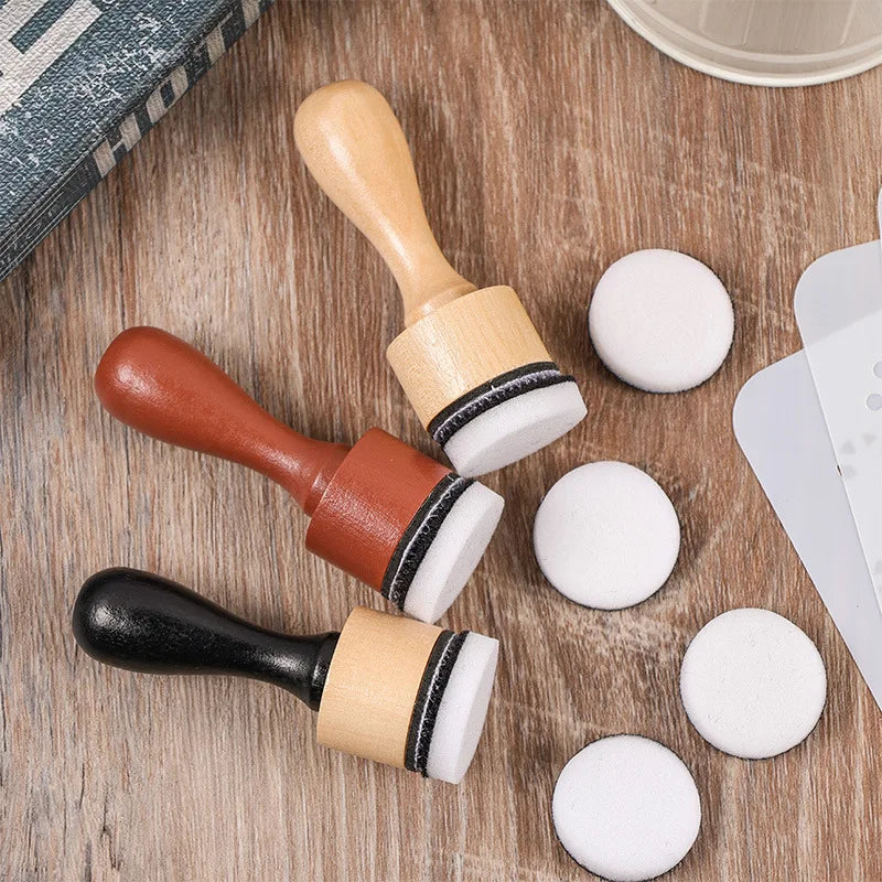 Wooden Handle Stamp Seal for Scrapbooking and DIY Art & Crafting